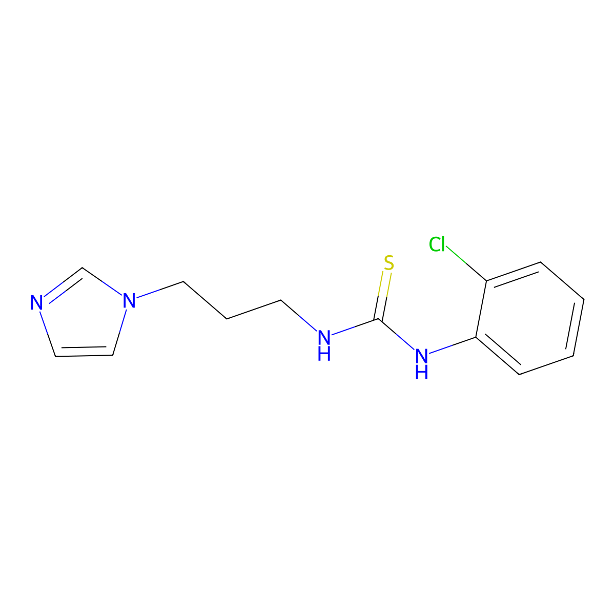 1-(2-chlorophenyl)-3-[3-(1H-imidazol-1-yl)propyl]thiourea molecular structure, CAS 454684-27-6
