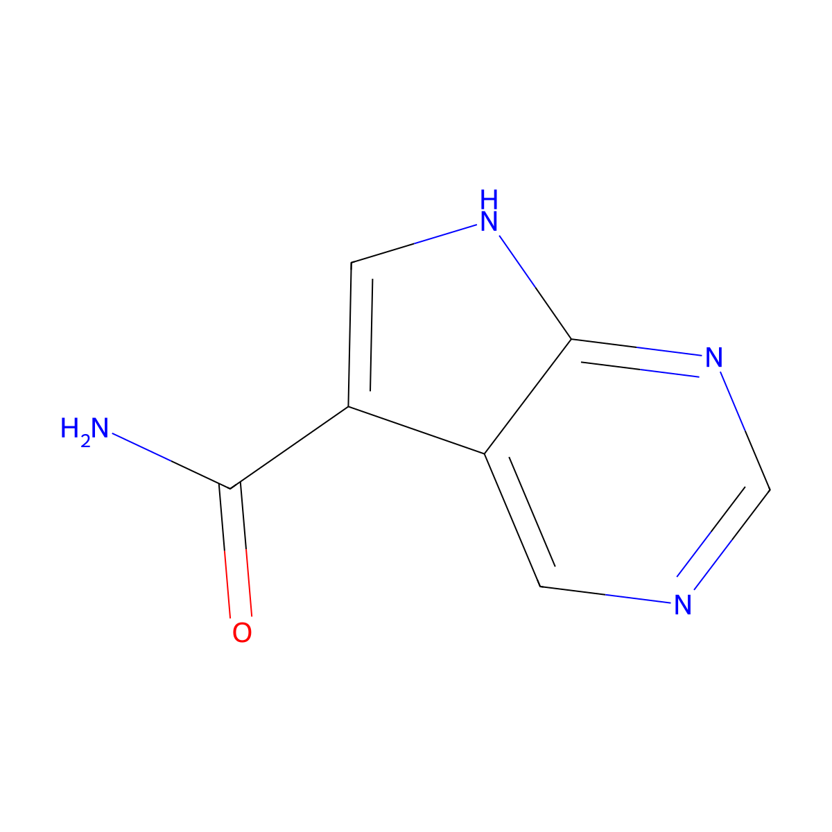 7H-Pyrrolo[2,3-d]pyrimidine-5-carboxamide molecular structure, CAS 454685-89-3