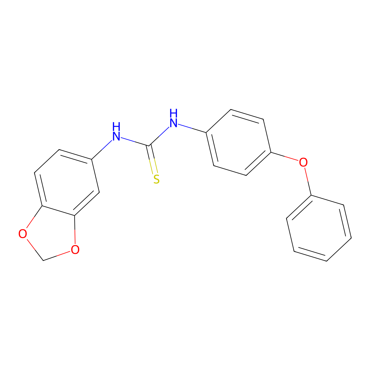 1-(1,3-Benzodioxol-5-yl)-3-(4-phenoxyphenyl)thiourea molecular structure, CAS 454687-41-3