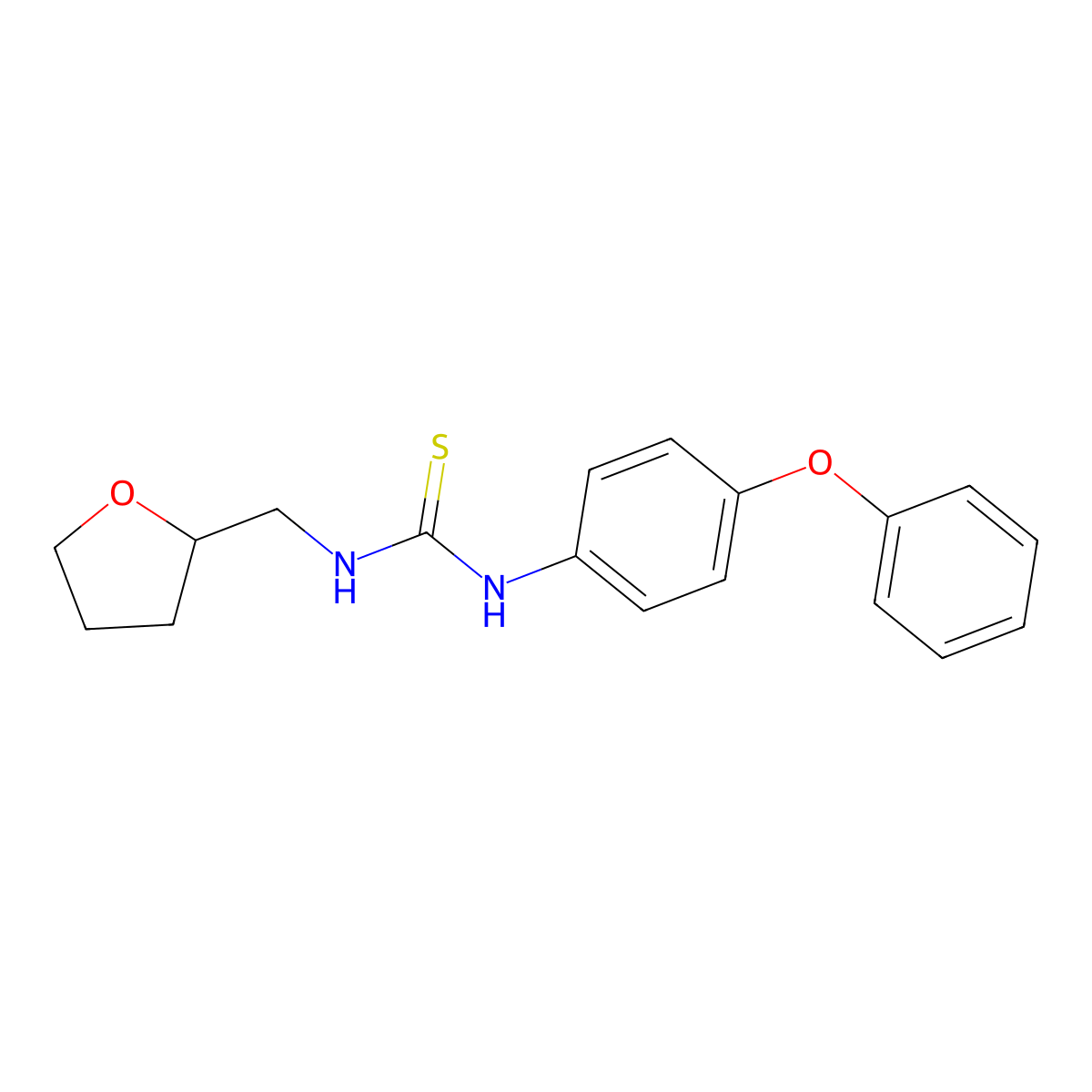 1-(Oxolan-2-ylmethyl)-3-(4-phenoxyphenyl)thiourea molecular structure, CAS 454690-32-5