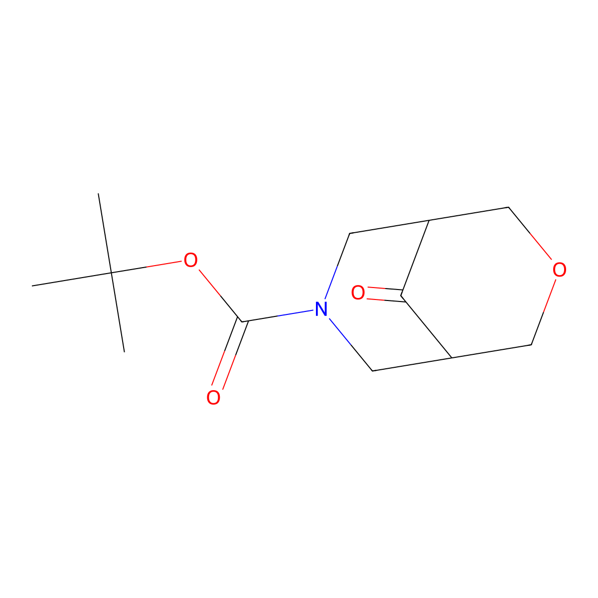 tert-Butyl 9-oxo-3-oxa-7-azabicyclo[3.3.1]nonane-7-carboxylate molecular structure, CAS 454695-20-6