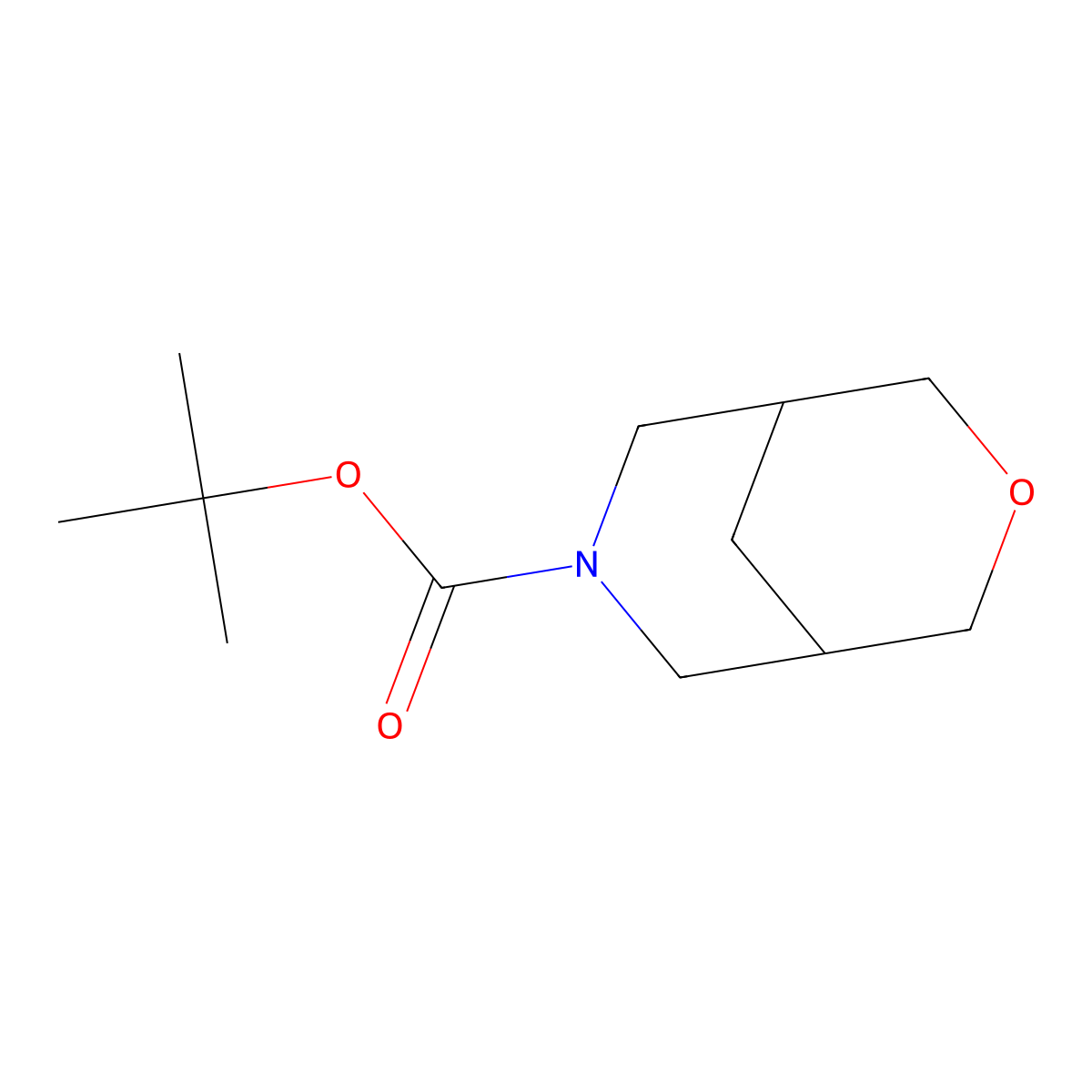 Tert-butyl 3-oxa-7-azabicyclo[3.3.1]nonane-7-carboxylate molecular structure, CAS 454695-27-3