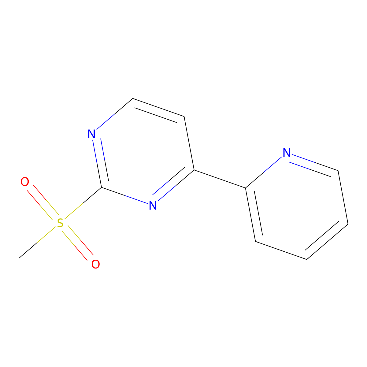 2-(Methylsulfonyl)-4-(2-pyridinyl)pyrimidine molecular structure, CAS 454699-44-6