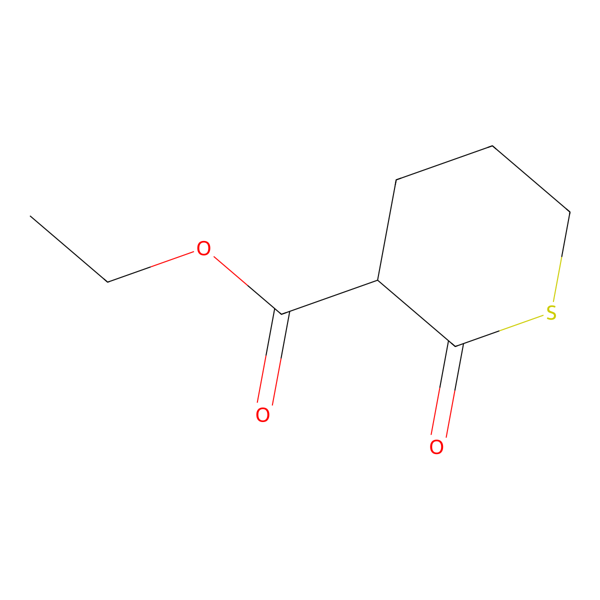 Ethyl 2-oxothiane-3-carboxylate molecular structure, CAS 4547-45-9