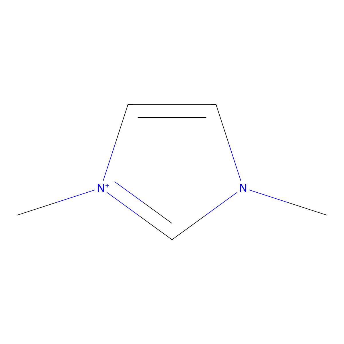 1,3-Dimethylimidazolium molecular structure, CAS 45470-32-4