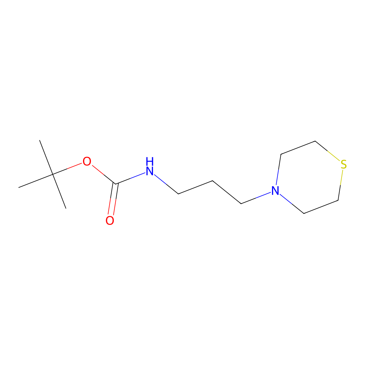 tert-Butyl (3-thiomorpholinopropyl)carbamate molecular structure, CAS 454701-66-7