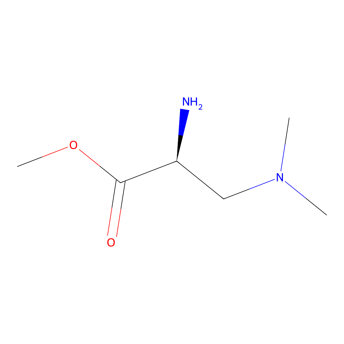 Methyl (2S)-2-amino-3-(dimethylamino)propanoate molecular structure, CAS 454701-69-0