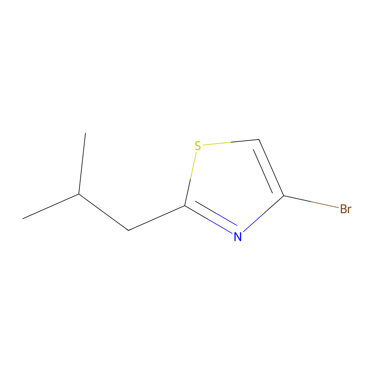 4-Bromo-2-(iso-butyl)thiazole molecular structure, CAS 454702-94-4