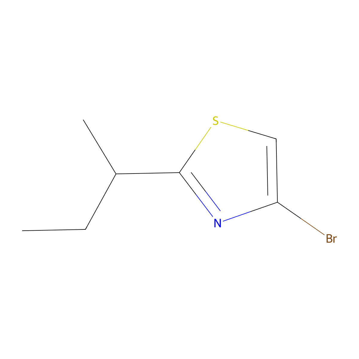 4-Bromo-2-(sec-butyl)thiazole molecular structure, CAS 454702-98-8