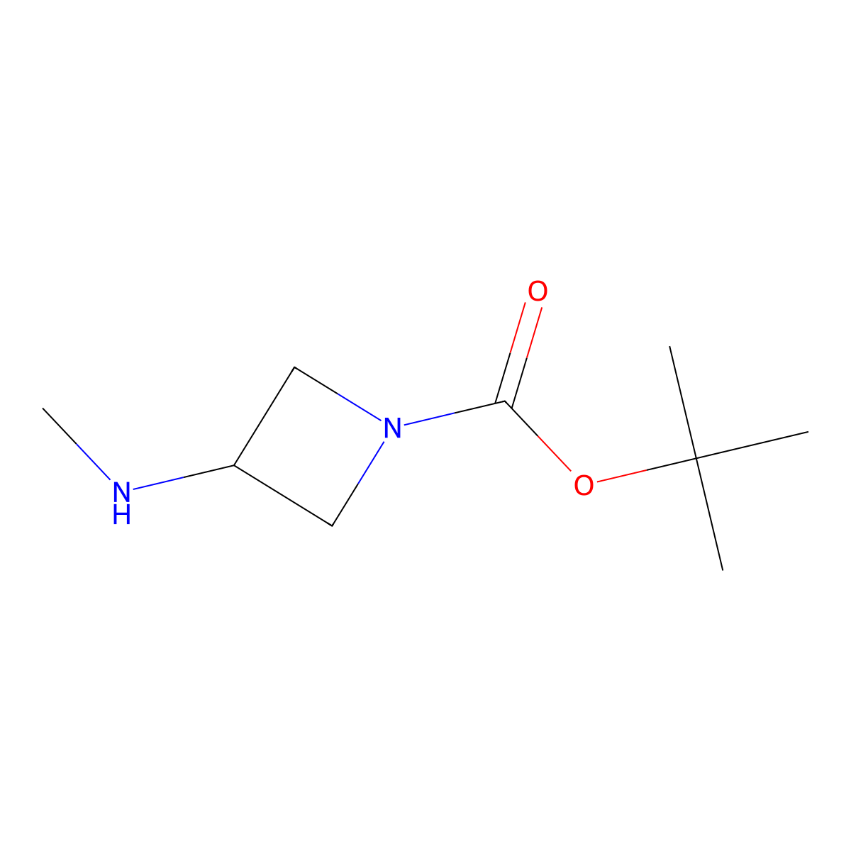 tert-Butyl 3-(methylamino)azetidine-1-carboxylate molecular structure, CAS 454703-20-9