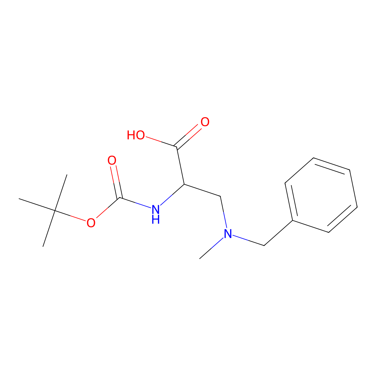3-(Benzyl(methyl)amino)-2-(((tert-butoxy)carbonyl)amino)propanoic acid molecular structure, CAS 454712-97-1