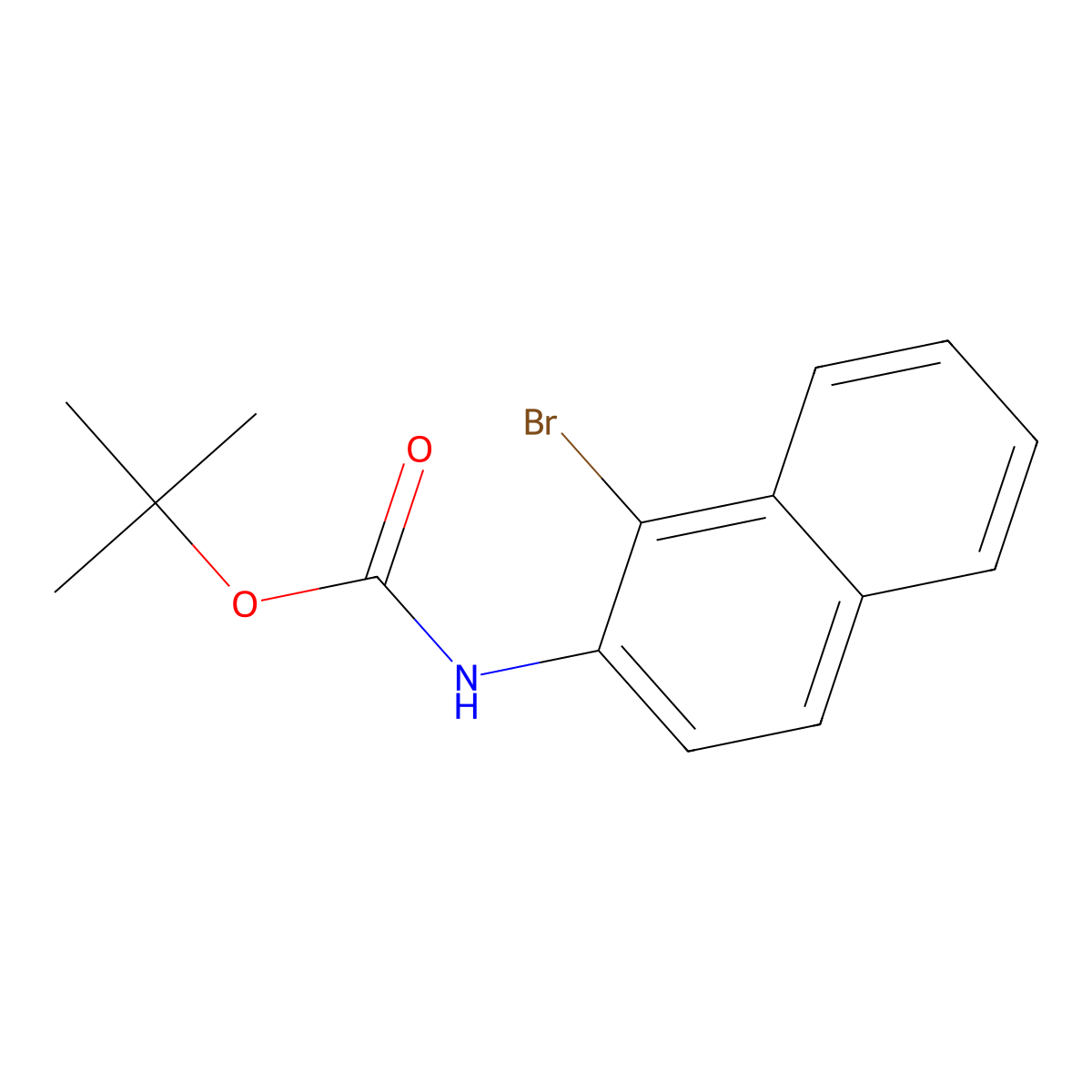 1,1-Dimethylethyl N-(1-bromo-2-naphthalenyl)carbamate molecular structure, CAS 454713-47-4