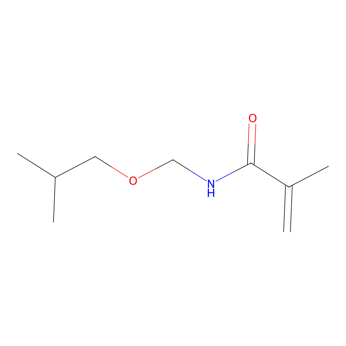 N-((2-Methylpropoxy)methyl)methacrylamide molecular structure, CAS 4548-27-0