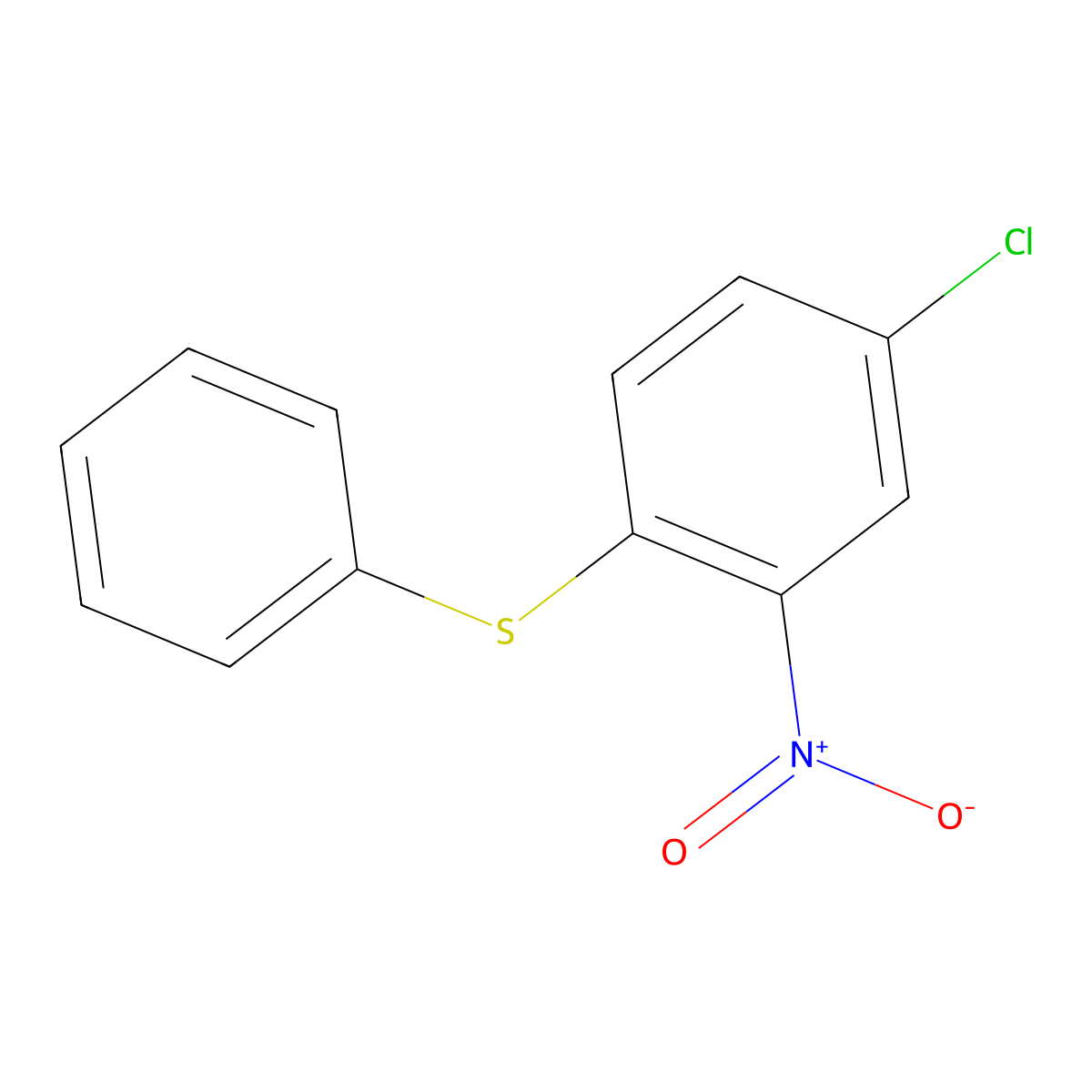 4-Chloro-2-nitro-1-(phenylthio)benzene molecular structure, CAS 4548-56-5