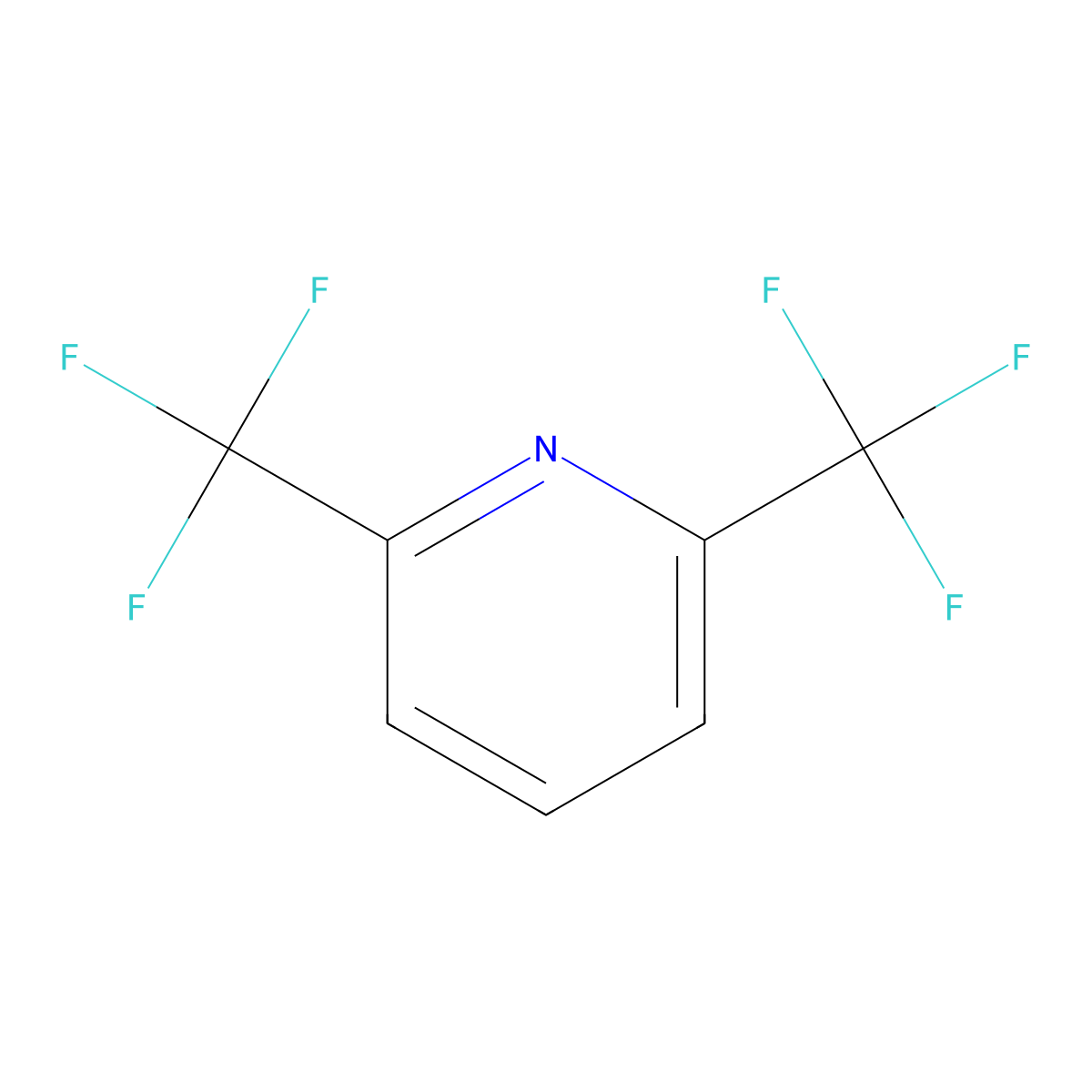2,6-Bis(trifluoromethyl)pyridine molecular structure, CAS 455-00-5