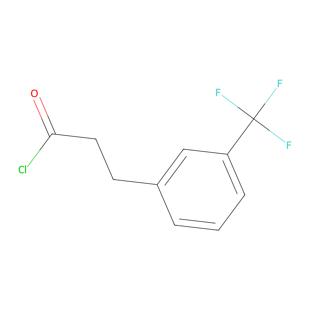 3-[3-(Trifluoromethyl)phenyl]propanoyl chloride molecular structure, CAS 455-03-8