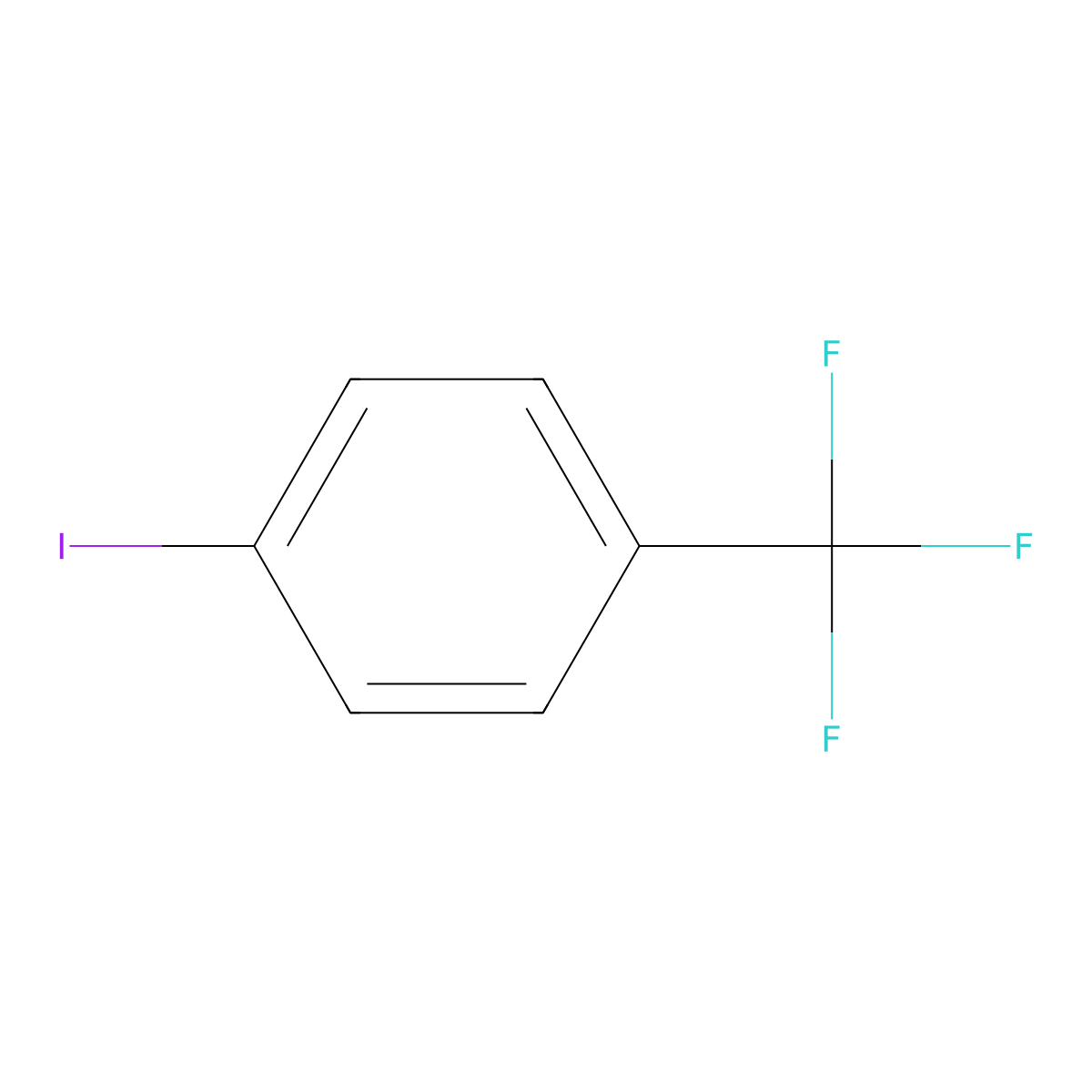 Benzene, 1-iodo-4-(trifluoromethyl)- molecular structure, CAS 455-13-0