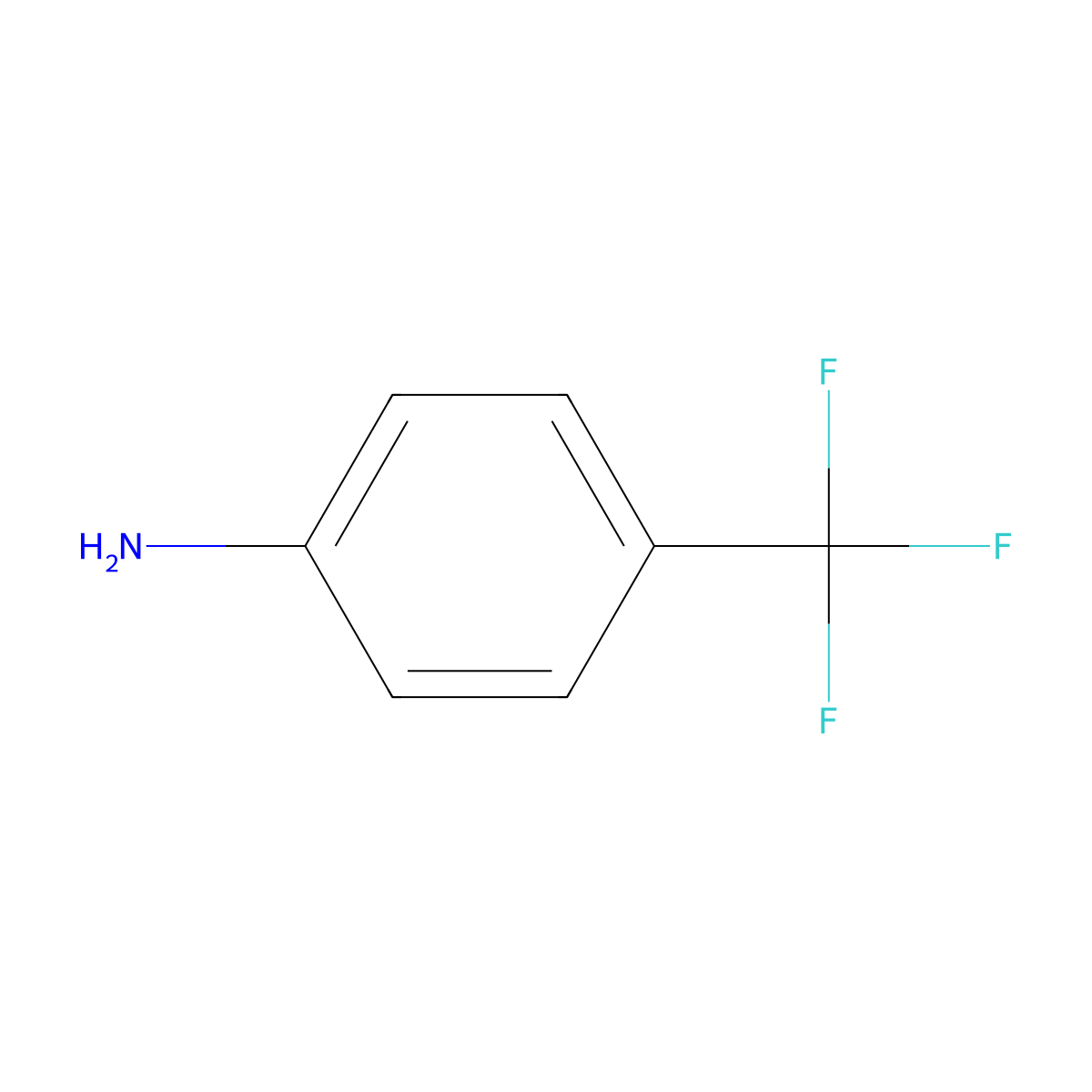 4-(Trifluoromethyl)aniline molecular structure, CAS 455-14-1