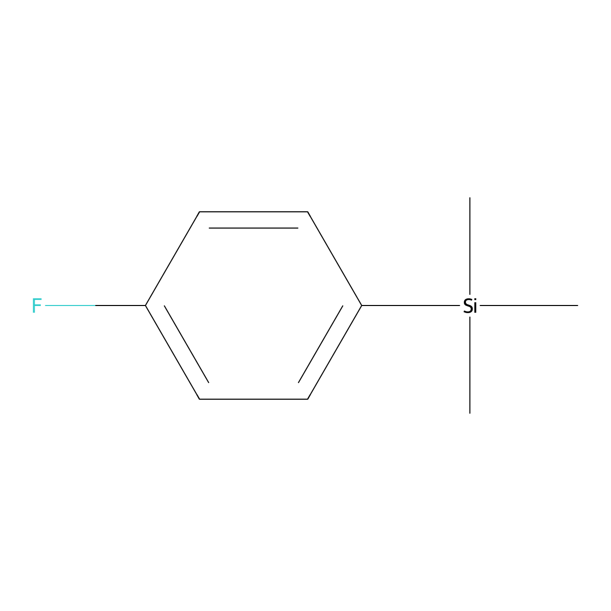 1-Fluoro-4-(trimethylsilyl)benzene molecular structure, CAS 455-17-4