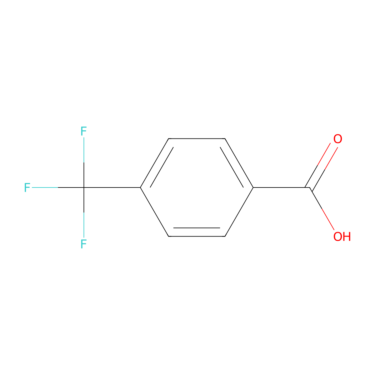 4-(Trifluoromethyl)benzoic acid molecular structure, CAS 455-24-3