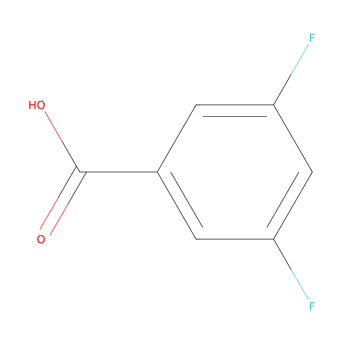 3,5-Difluorobenzoic acid molecular structure, CAS 455-40-3