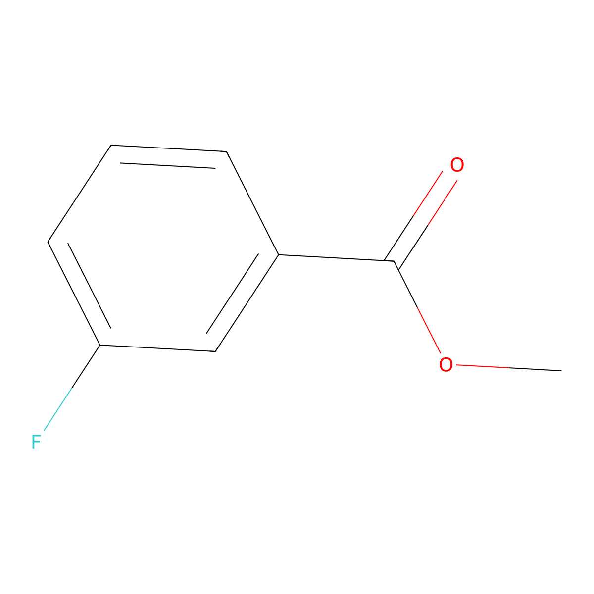 Benzoic acid, 3-fluoro-, methyl ester molecular structure, CAS 455-68-5