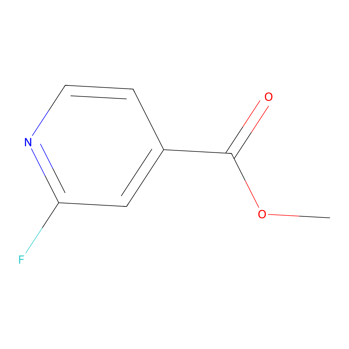 Methyl 2-fluoropyridine-4-carboxylate molecular structure, CAS 455-69-6
