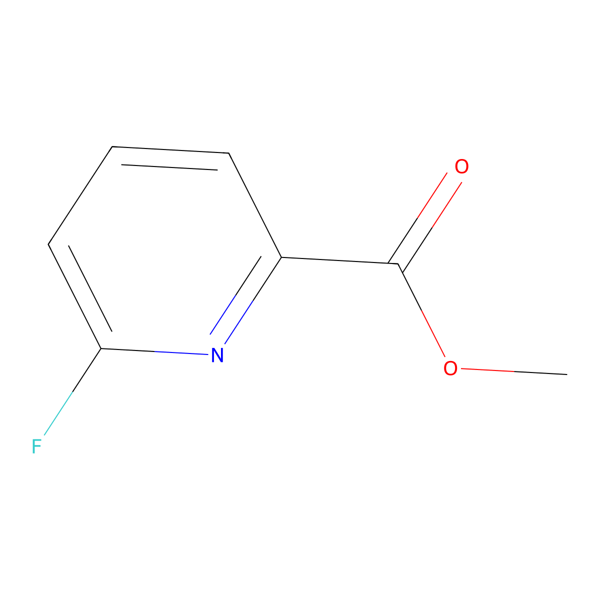 Methyl 6-fluoropyridine-2-carboxylate molecular structure, CAS 455-71-0