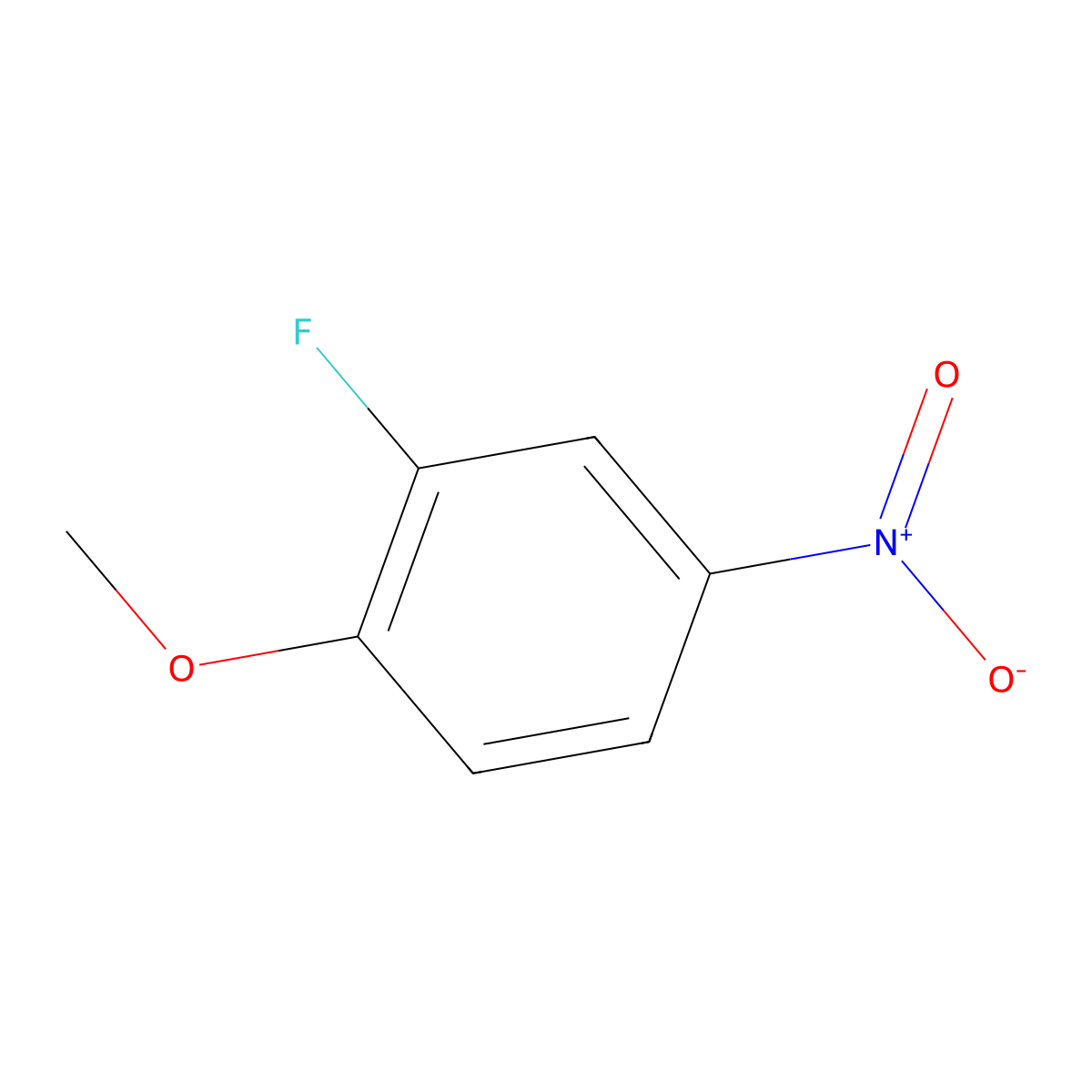 2-Fluoro-4-nitroanisole molecular structure, CAS 455-93-6