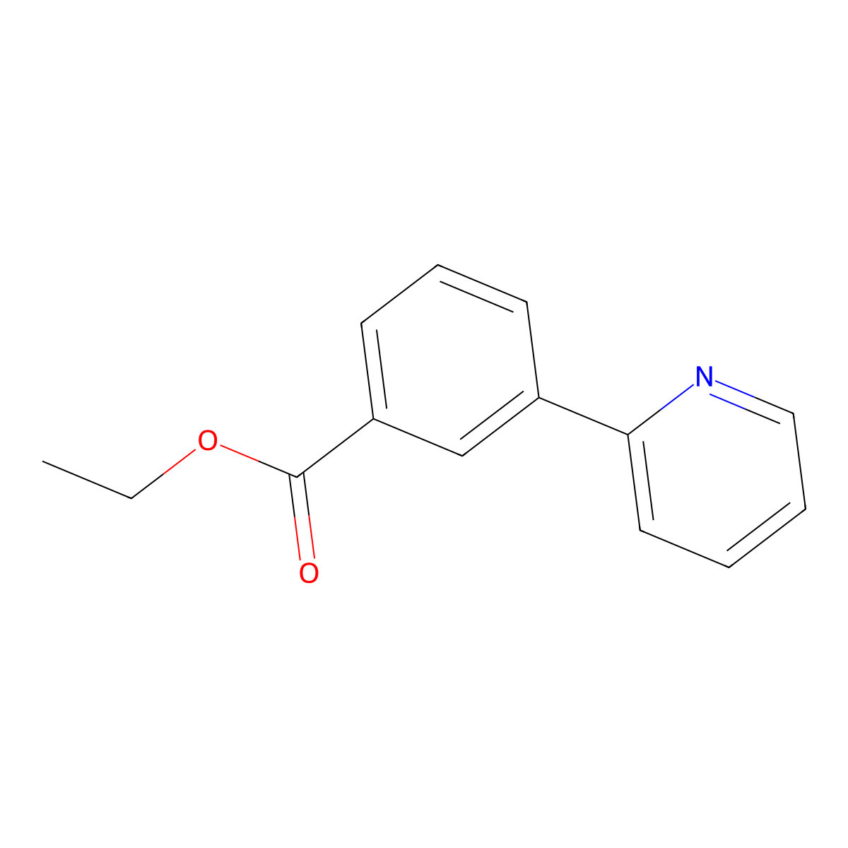 Ethyl 3-(pyridin-2-yl)benzoate molecular structure, CAS 4550-32-7