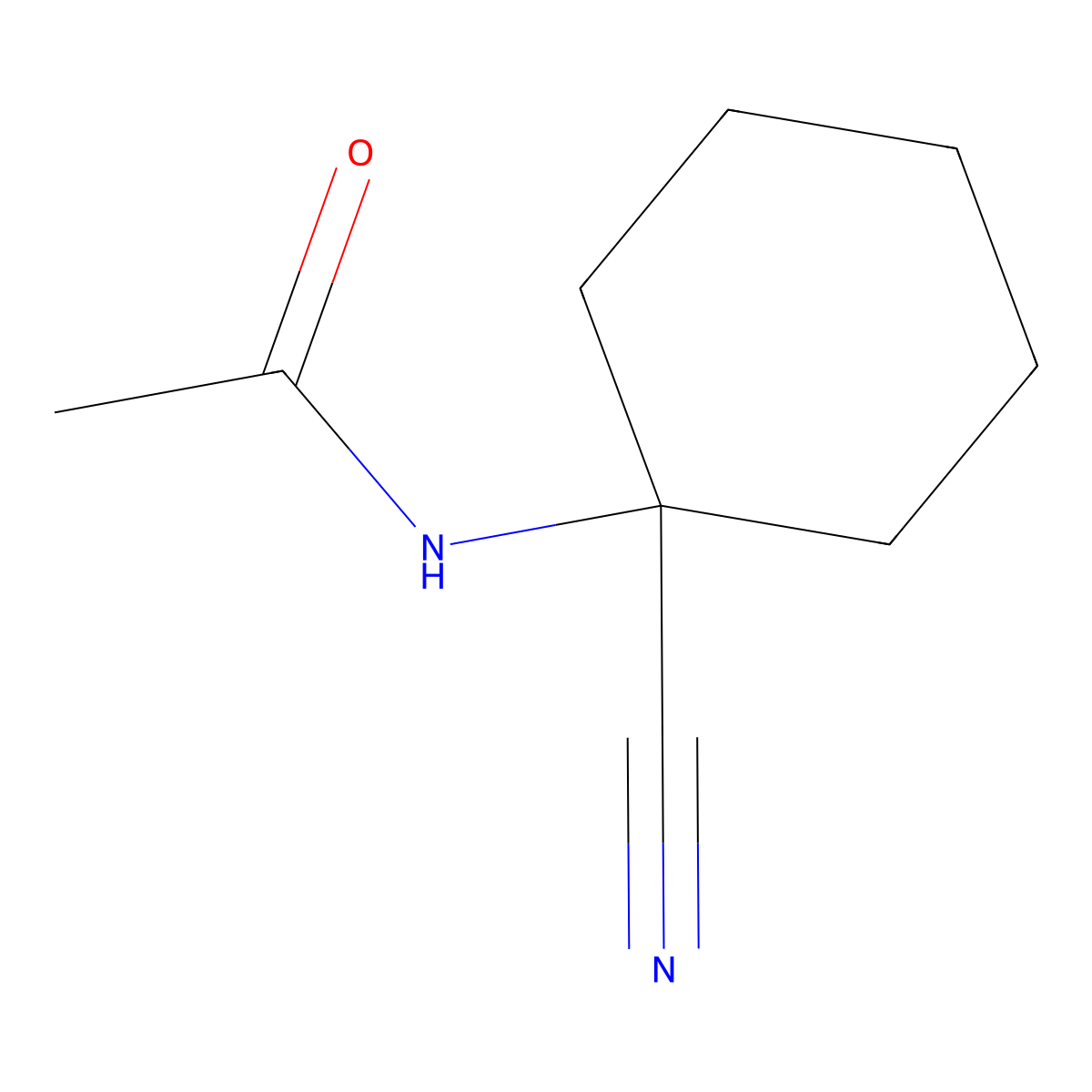 Acetamide, N-(1-cyanocyclohexyl)- molecular structure, CAS 4550-68-9
