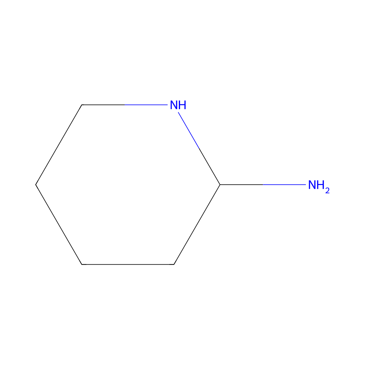 2-Aminopiperidine molecular structure, CAS 45505-62-2