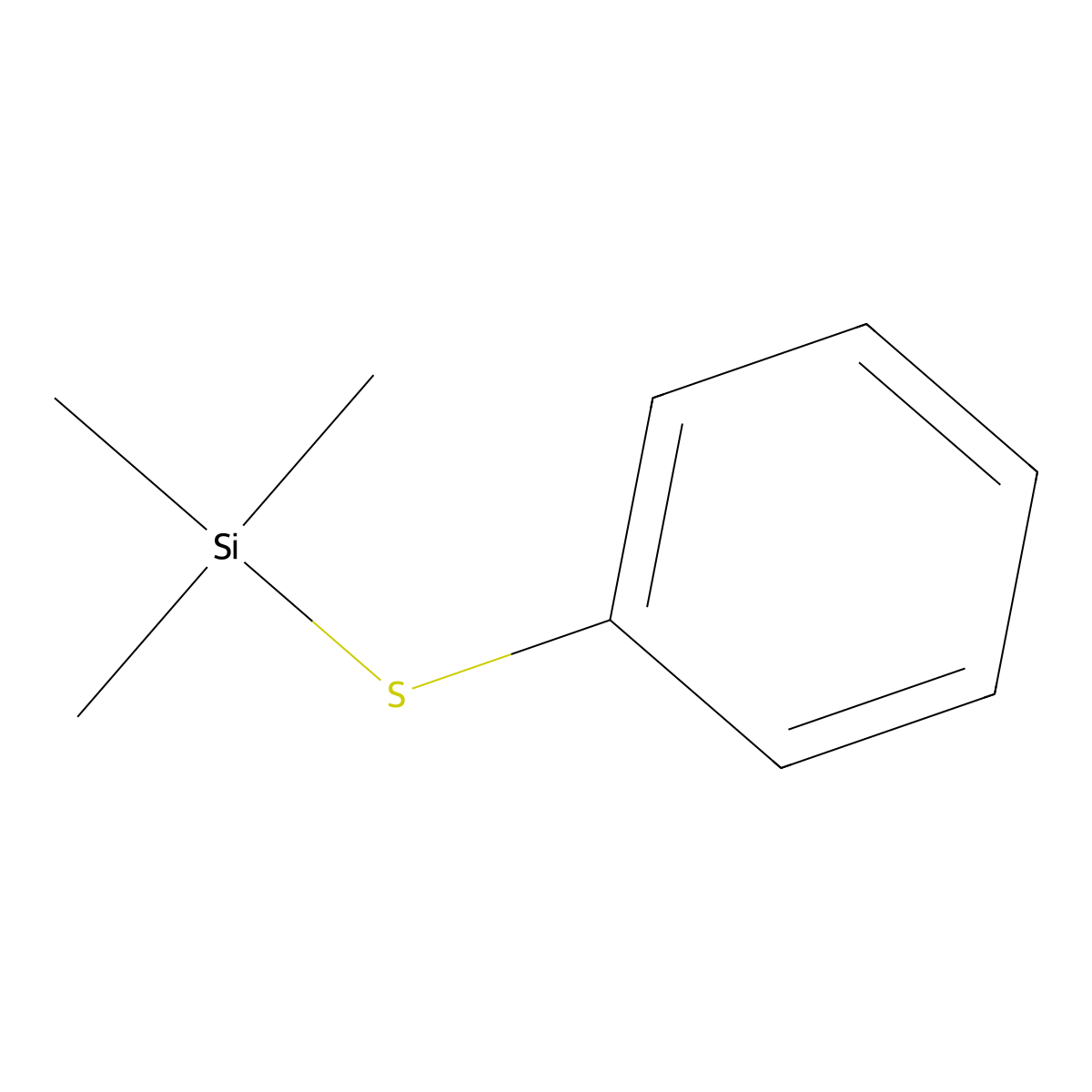 Phenylthiotrimethylsilane molecular structure, CAS 4551-15-9