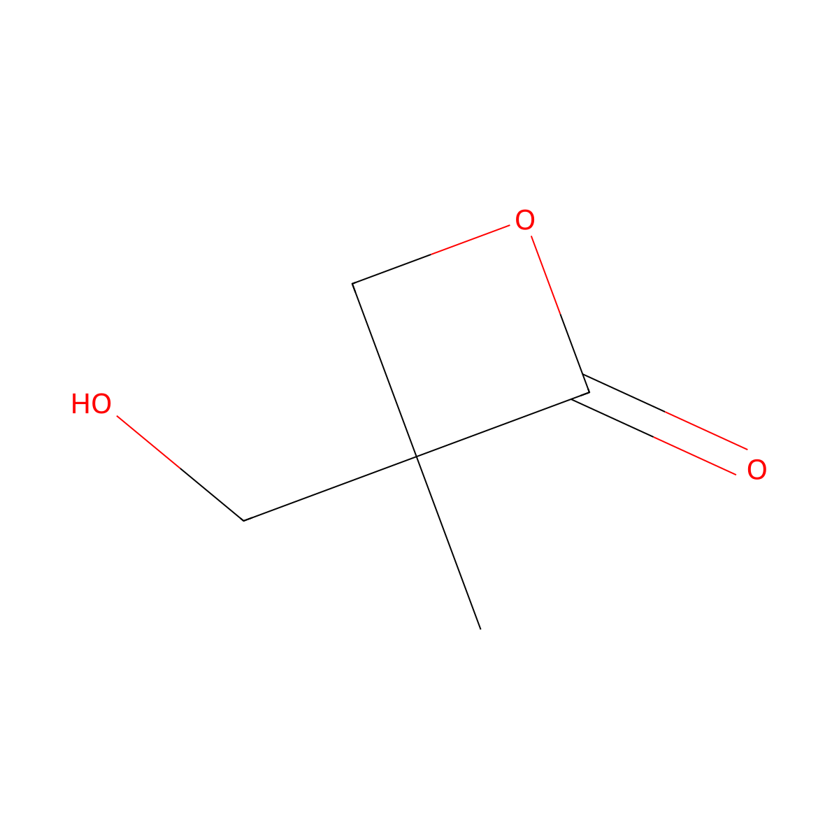 3-(Hydroxymethyl)-3-methyloxetan-2-one molecular structure, CAS 45511-67-9