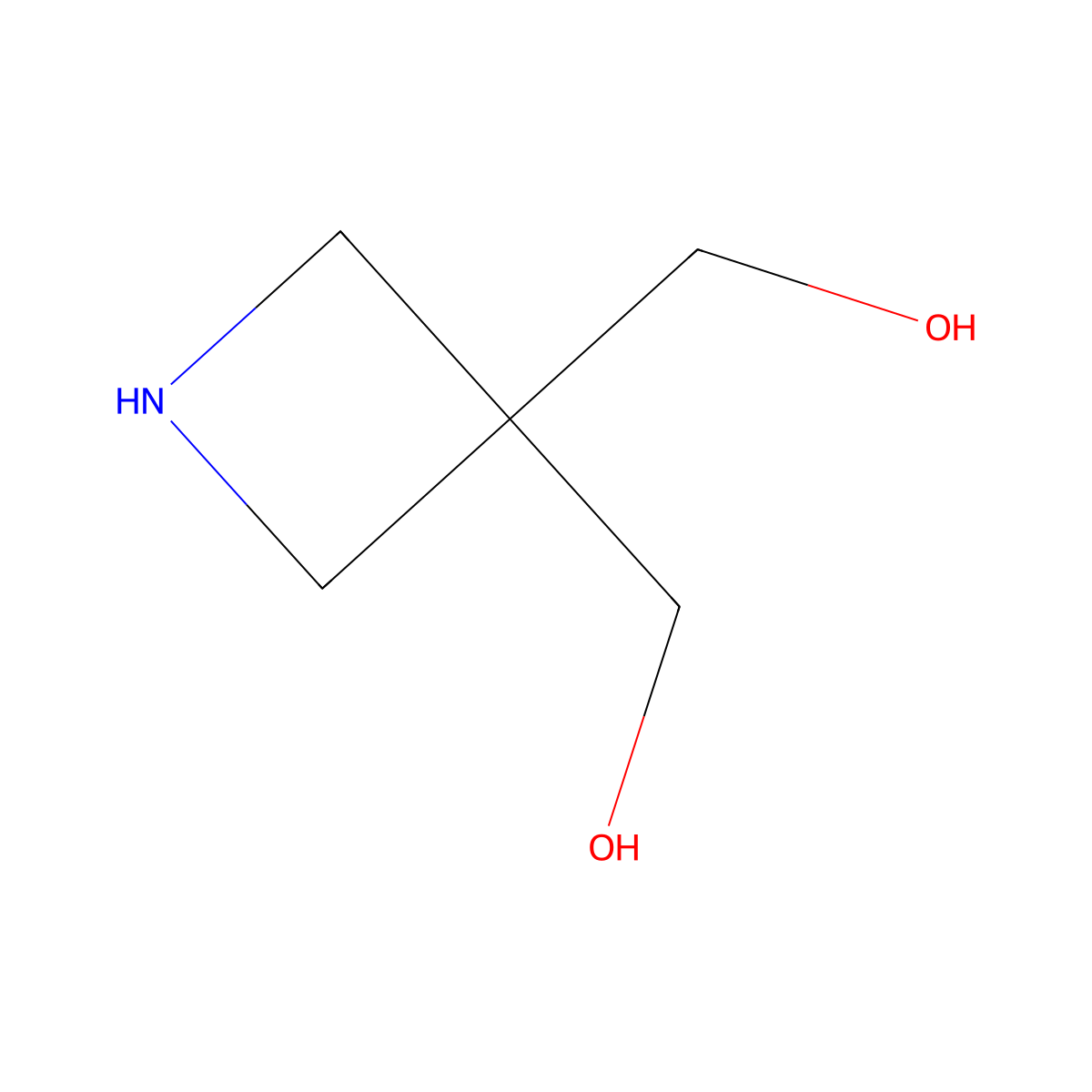 3,3-Di(hydroxymethyl)azetidine molecular structure, CAS 45512-27-4