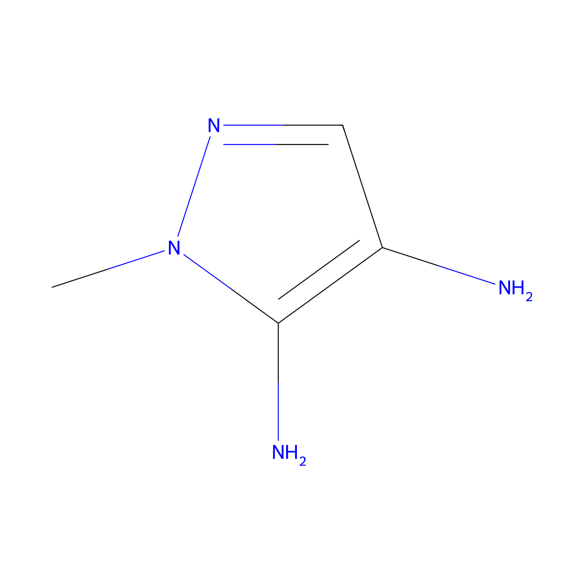 1-Methyl-1H-pyrazole-4,5-diamine molecular structure, CAS 45514-38-3