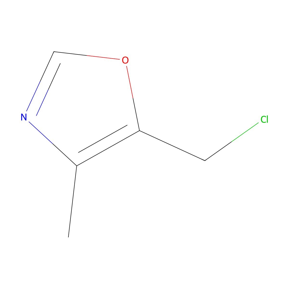 5-(Chloromethyl)-4-methyl-1,3-oxazole molecular structure, CAS 45515-22-8