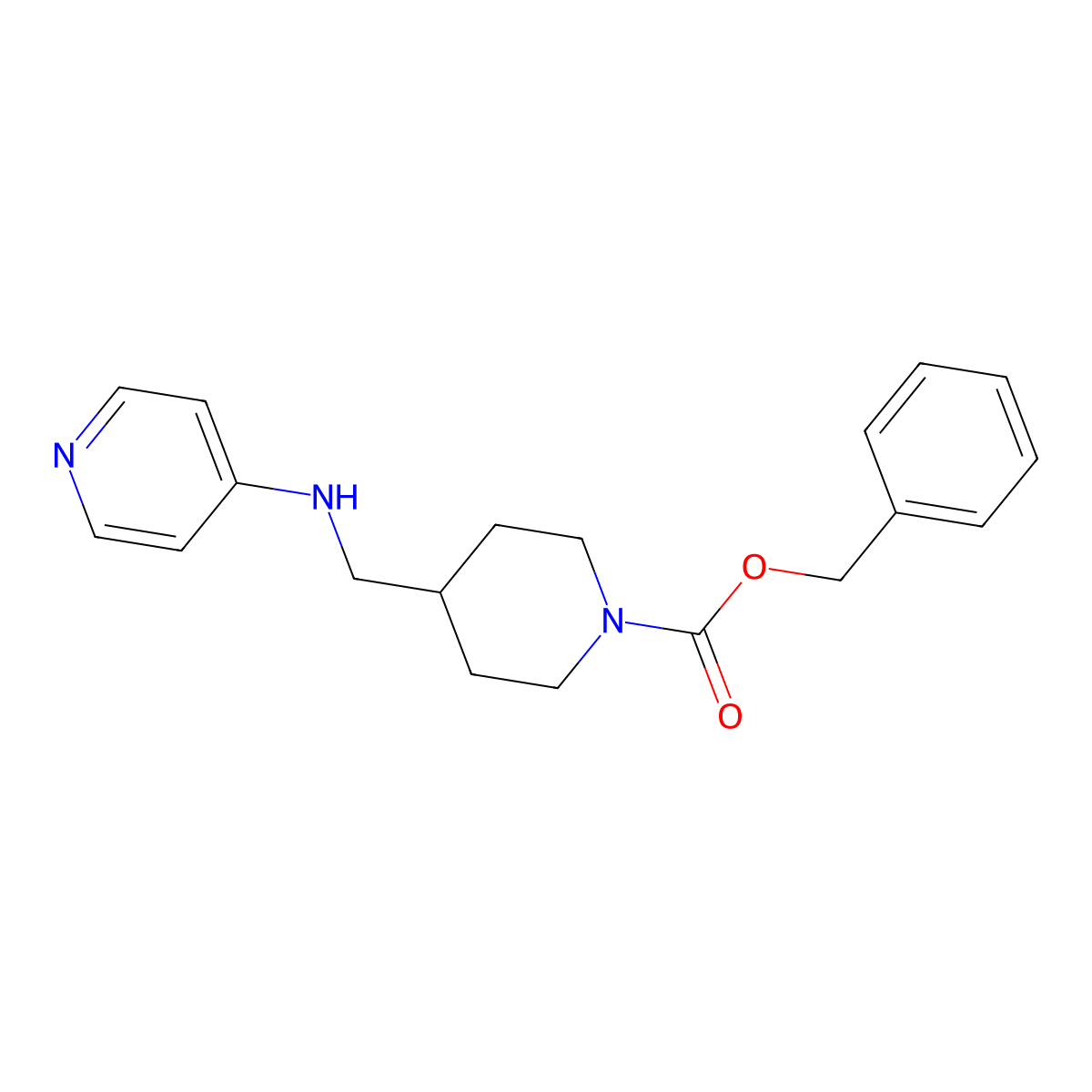 N-[(1-Cbz-4-piperidyl)methyl]pyridin-4-amine molecular structure, CAS 455265-19-7