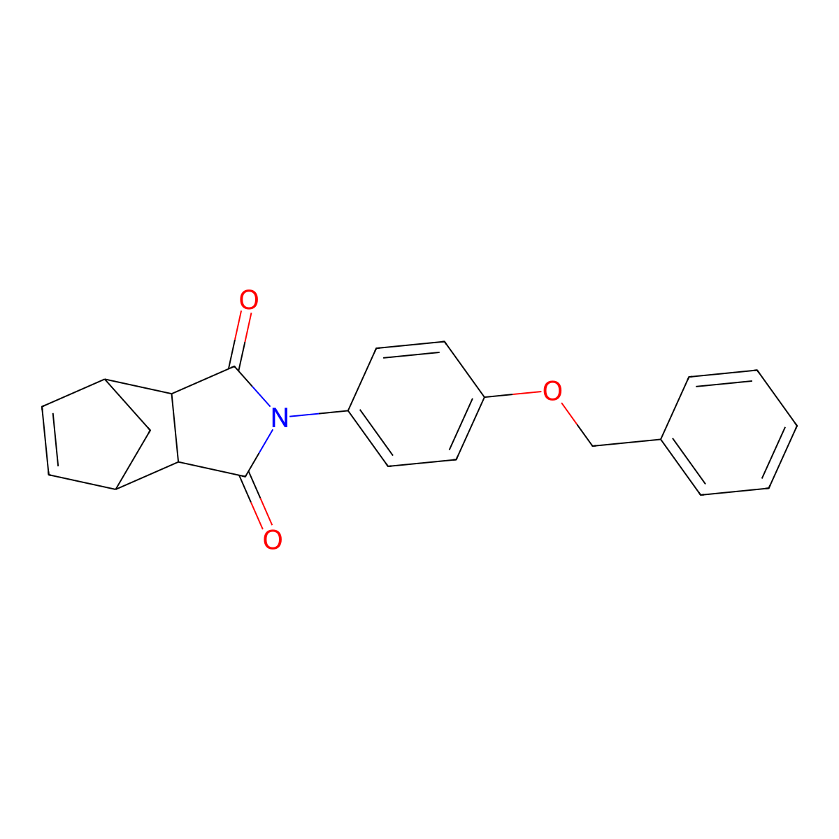 2-[4-(benzyloxy)phenyl]-3a,4,7,7a-tetrahydro-1H-4,7-methanoisoindole-1,3(2H)-dione molecular structure, CAS 455279-16-0