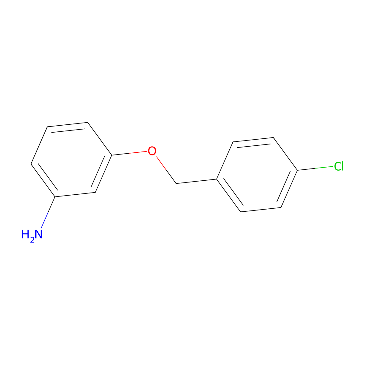 3-[(4-Chlorophenyl)methoxy]aniline molecular structure, CAS 455280-08-7