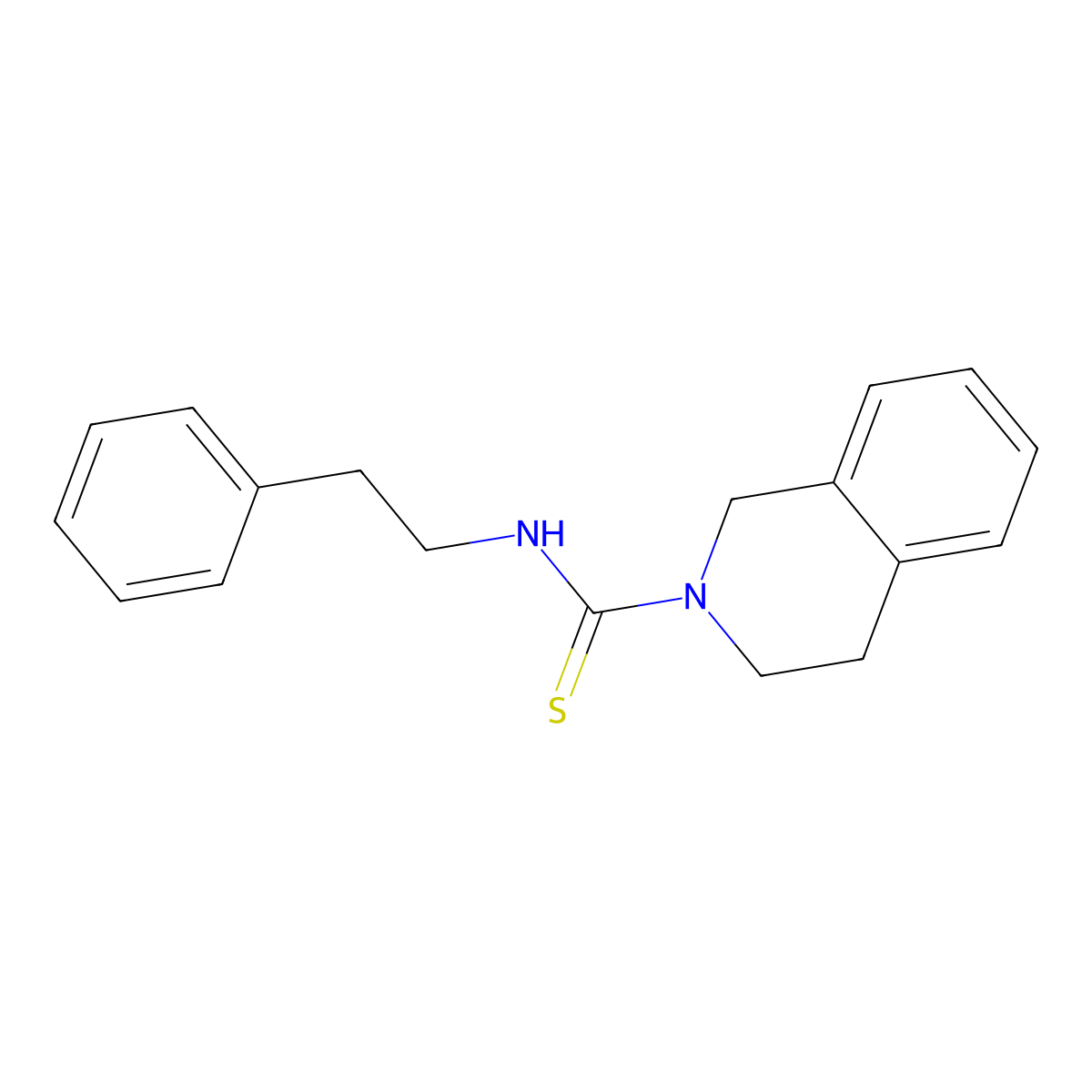 N-(2-phenylethyl)-3,4-dihydro-2(1H)-isoquinolinecarbothioamide molecular structure, CAS 455288-90-1