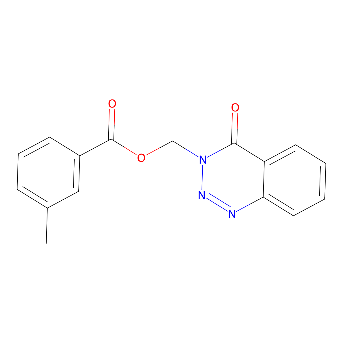 (4-Oxo-1,2,3-benzotriazin-3-yl)methyl 3-methylbenzoate molecular structure, CAS 455292-88-3
