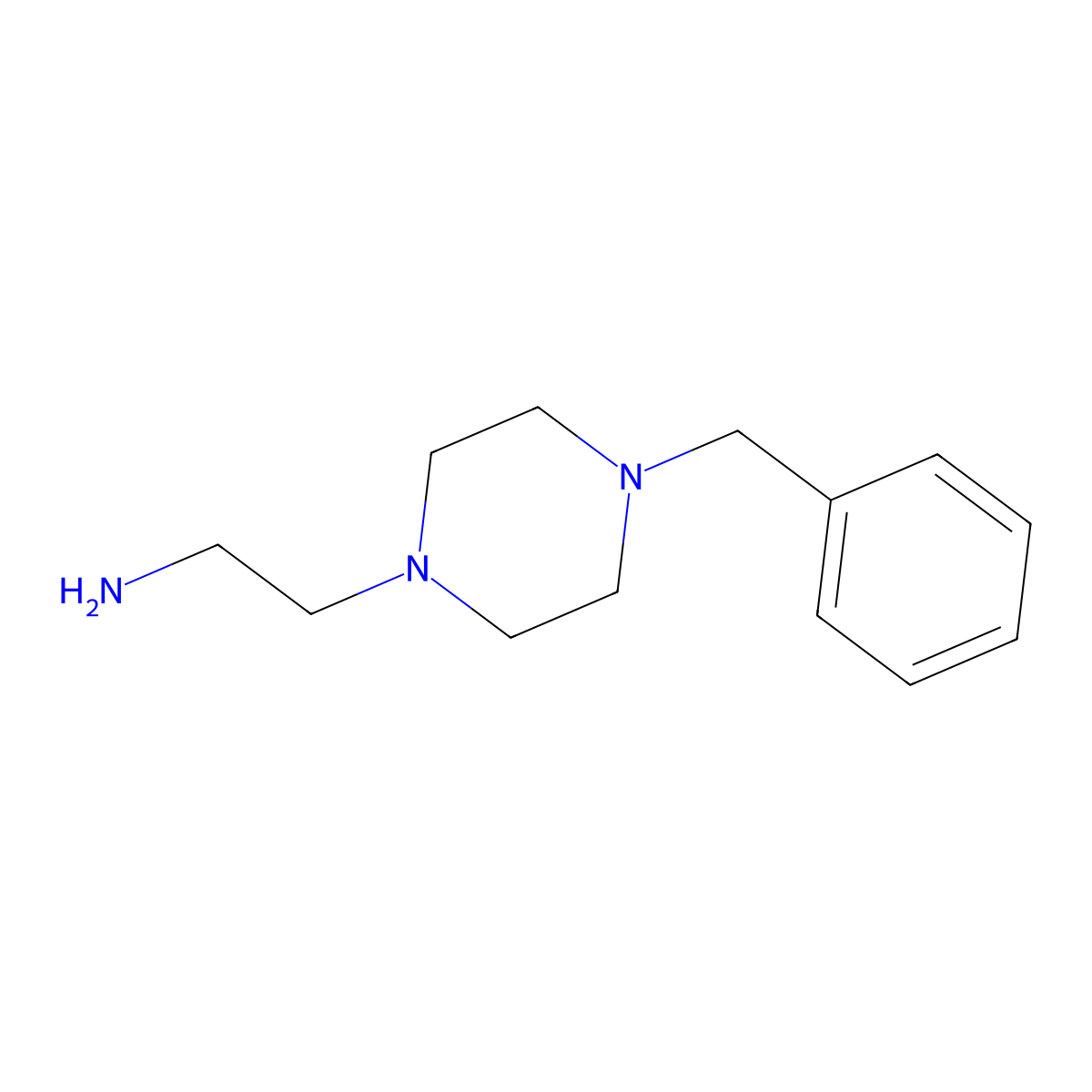 2-(4-Benzylpiperazin-1-yl)ethan-1-amine molecular structure, CAS 4553-21-3