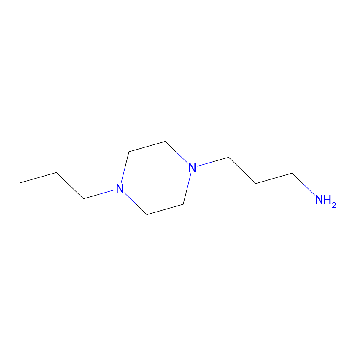 3-(4-Propylpiperazin-1-yl)propan-1-amine molecular structure, CAS 4553-24-6
