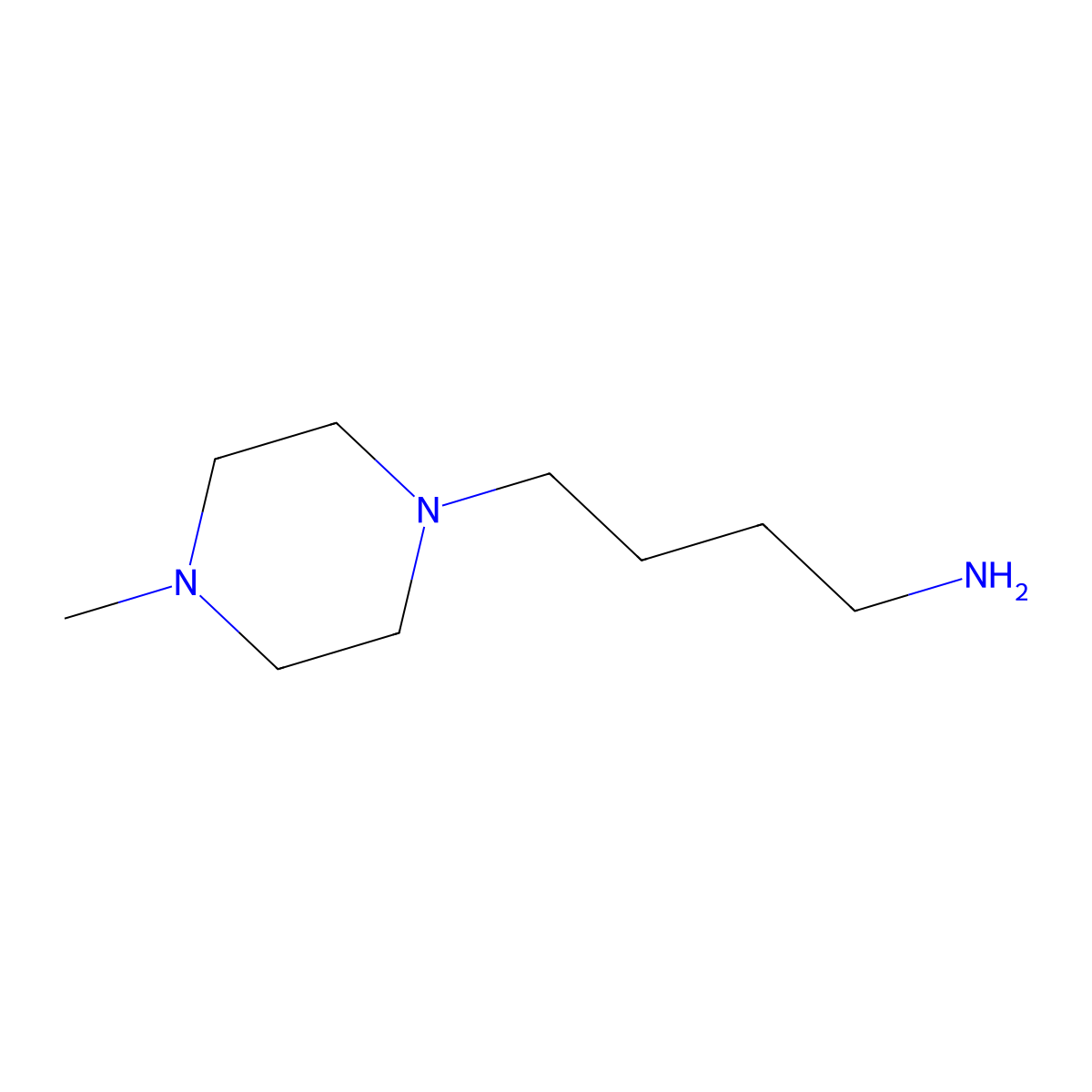 4-(4-Methylpiperazin-1-yl)butan-1-amine molecular structure, CAS 4553-32-6
