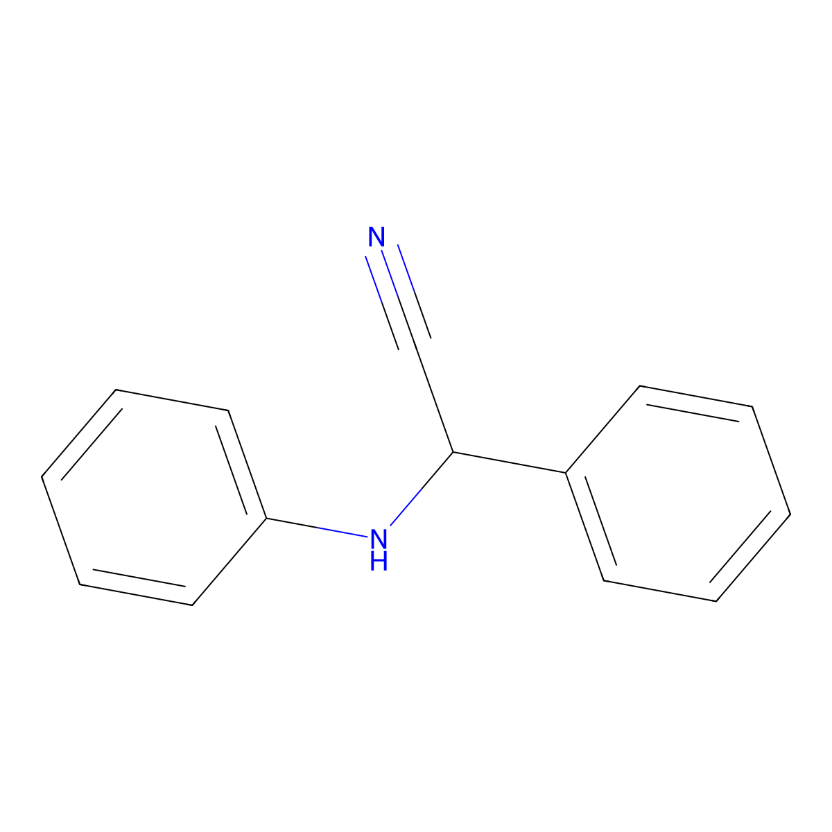 N,2-Diphenylglycinonitrile molecular structure, CAS 4553-59-7