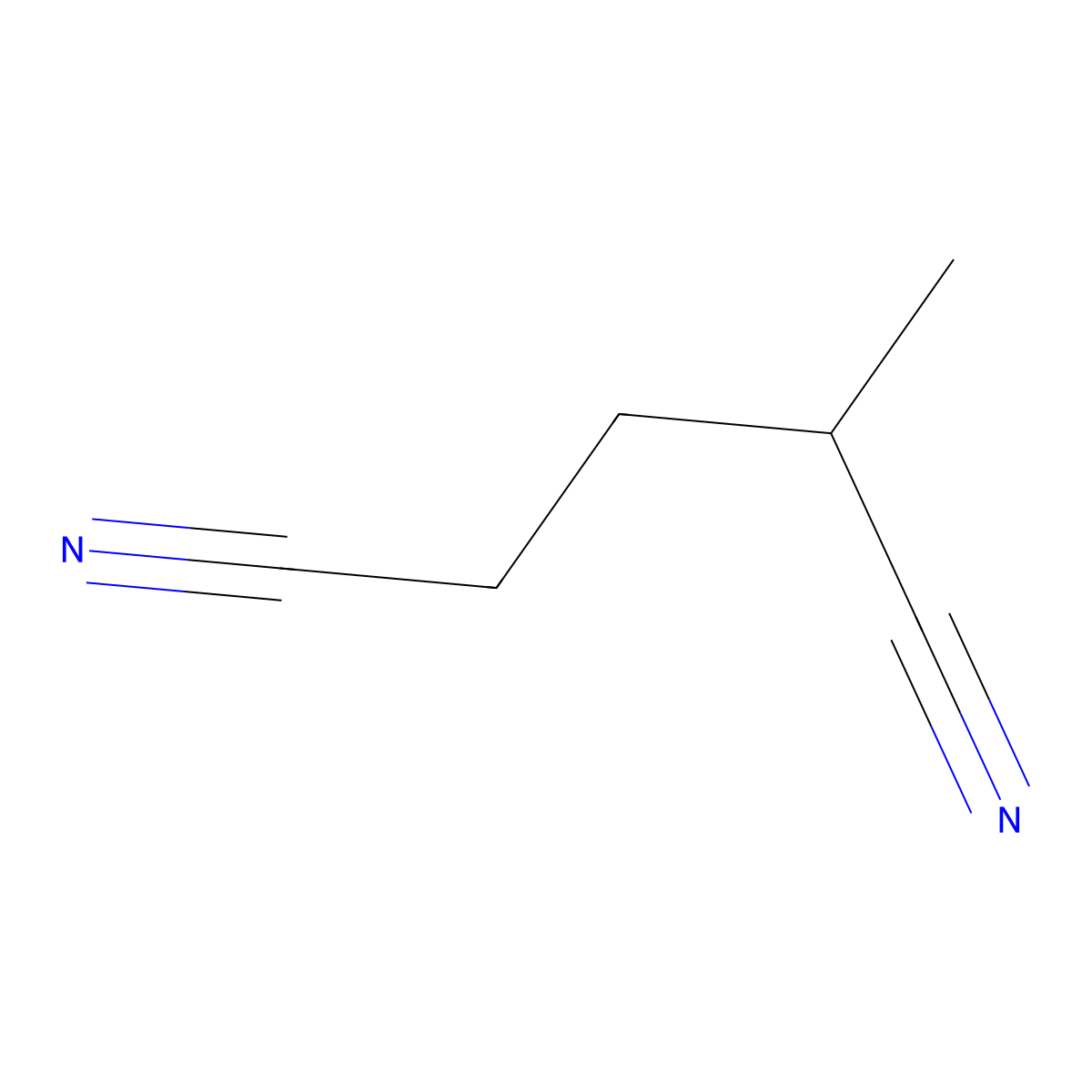 2-Methylpentanedinitrile molecular structure, CAS 4553-62-2