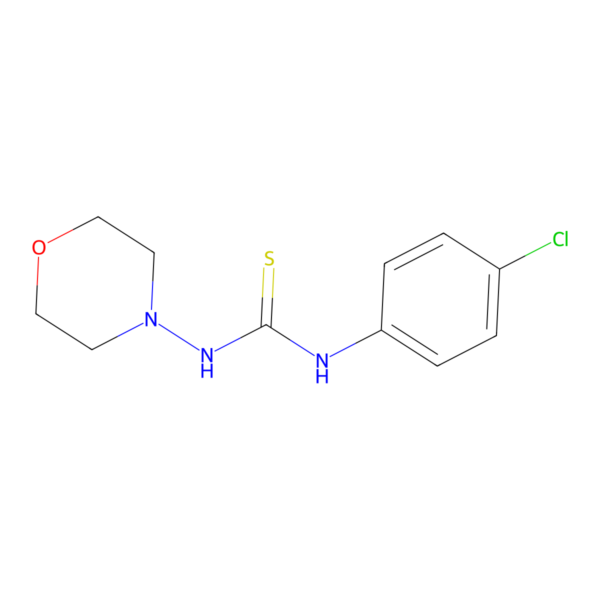 1-(4-Chlorophenyl)-3-morpholinothiourea molecular structure, CAS 455302-65-5