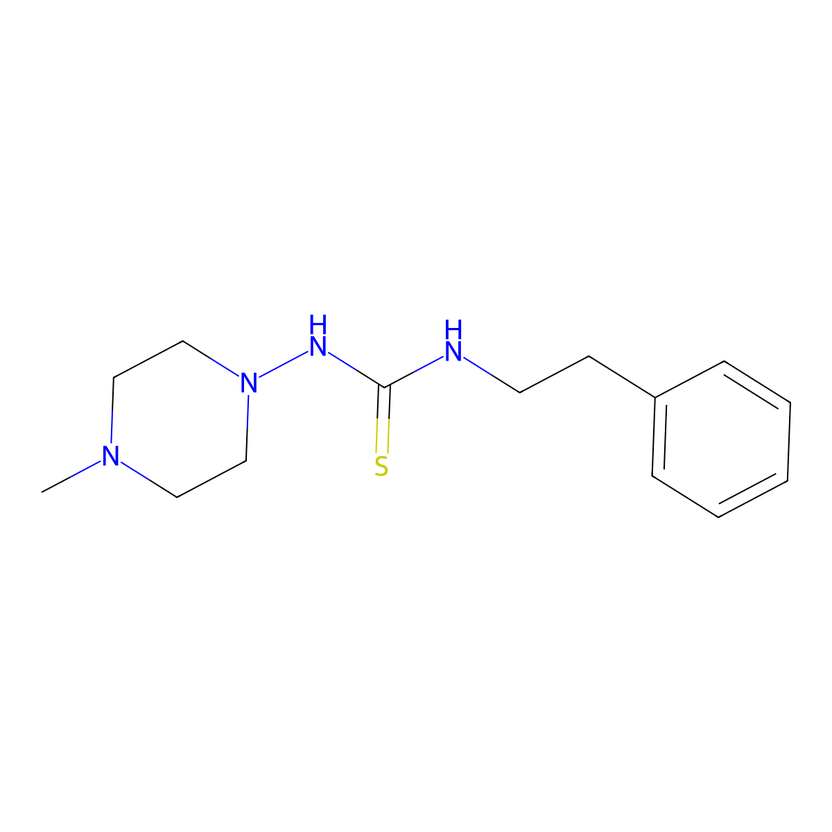 1-(4-Methylpiperazin-1-yl)-3-(2-phenylethyl)thiourea molecular structure, CAS 455307-60-5