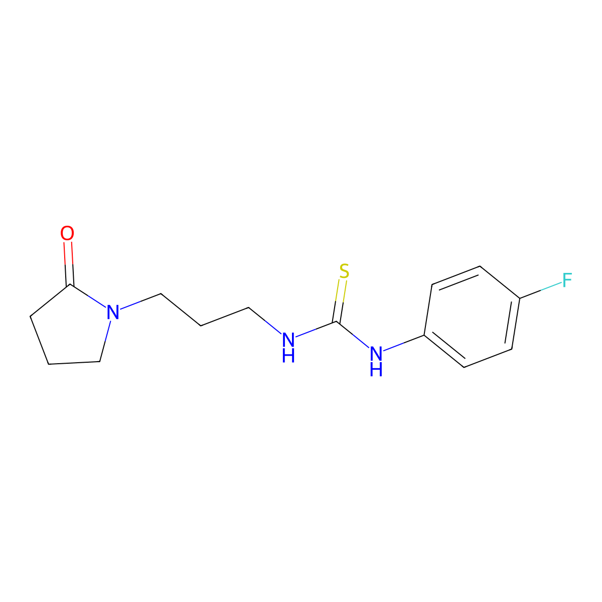 1-(4-Fluorophenyl)-3-[3-(2-oxopyrrolidin-1-yl)propyl]thiourea molecular structure, CAS 455309-46-3